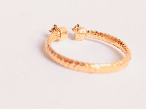 Anillo Tous Abierto De Oro 18k Con Diamantes Light Original Dorado 6 1/2 (Usado)