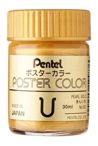 Tinta Guache Pentel Poster Color Ouro 90 30ml