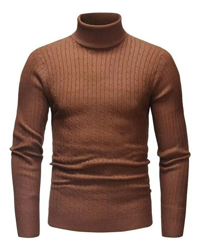 Sweater Cuello Alto Moda Comodo Hombre Invierno Tortug