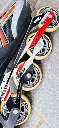Rollers Patines Profesionales Canfly Cf-a004 Para Adultos 43 8.4 Cm Negro (Usado)