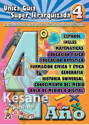Guia De Estudio Cuarto De Primaria Por Temas Color Y Arte 4o