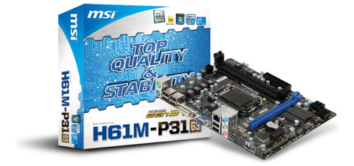 Board  Segunda Tercera Generacion Msi H 61m P31 Socket 1155