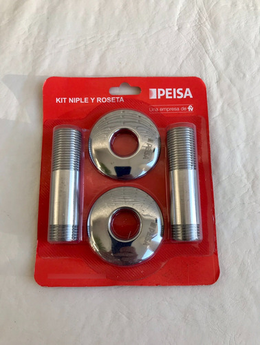 Kit Niple Y Roseta Cromo Para Radiador
