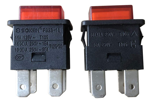 Soken Ps23-16 - Interruptor De Boton Autobloqueable (4 Pines