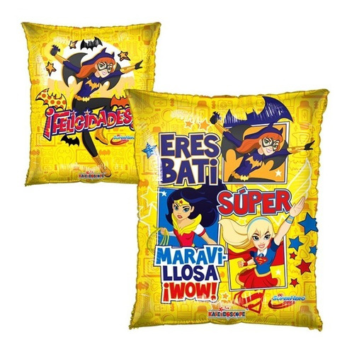 2 Globos Dc Superhero Girls Met 20in Felicidades Eres Bati S