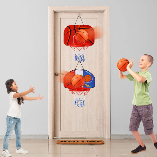 Mini Canasta De Baloncesto Sosation, 2 Unidades Con 4 Pelota