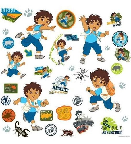 Roommates Rmk1379scs Go Diego Go! Etiquetas De La Pared De L