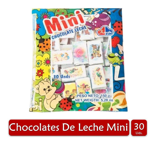 Mini Chocolates De Leche Bolsa X30 Uds 150grs