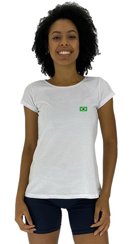Blusa Feminina Babylook Mxd Conceito Bandeira Do Brasil