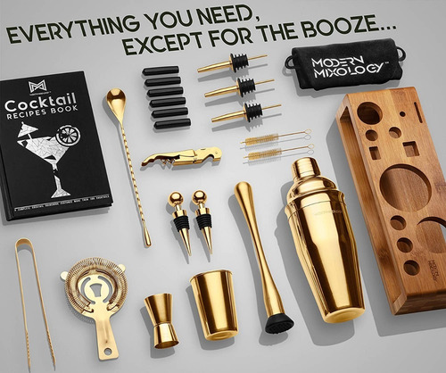 Juego De Coctelera Set De Bartender 23 Pz Modern Mixology D