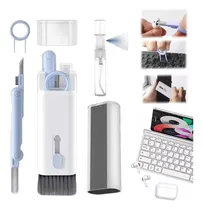 Comprar Set Kivs Para Limpieza De Audífonos Earpods AirPods Pantallas Lcd Teclados Kit 7 En 1 Multifuncional Pro
