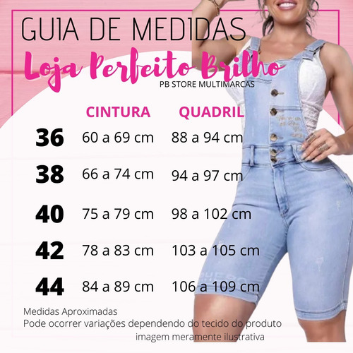 Imagem 3 de 3 de Macacão Rhero Jeans Ciclista Feminina Original Bojo Rhero