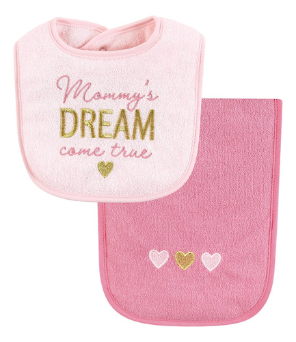 Conjunto De Babero Y Paño De Rizo De Algodón Unisex Orgánico