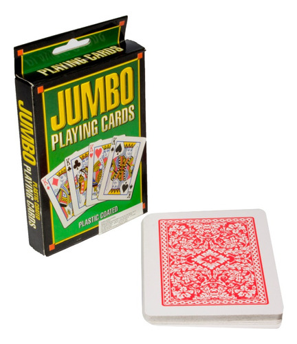 Baraja De Poker Tamaño Jumbo. Juego De Importación