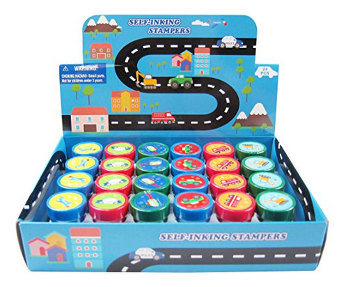 Tinymills 24 Pcs Transportation Vehicles - Marcadores De Con