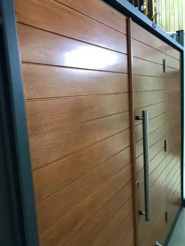 Portón Levadizo Manual Oblak 2331 Madera Garage Cochera