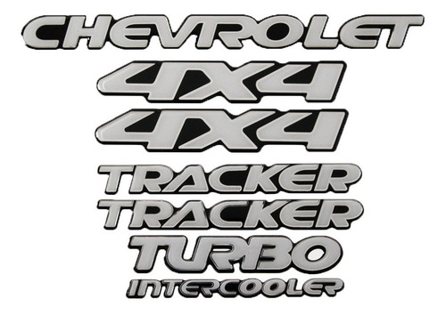 Kit Emblemas Tracker Diesel 4x4 Turbo Resinado Trk07 Fgc