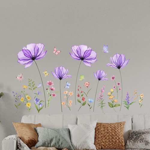! Pegatinas De Pared Con Diseño De Mariposas Y Flores, Papel