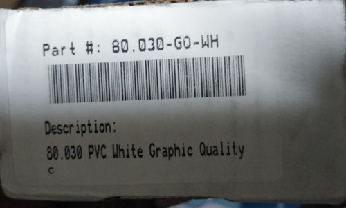 Tarjetas Laminas Pvc Blancas Para Carnet Part 80.030 Gq Wh