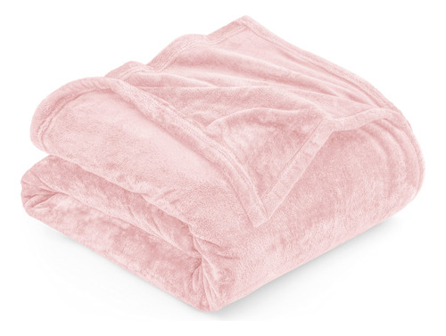 Manta De Forro Polar 10.58 Oz/m², Queen, Rosa, Lujo, Mulli