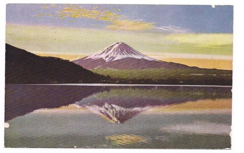 Postal Vintage Japon Monte Huzi Año 1945 430 B3