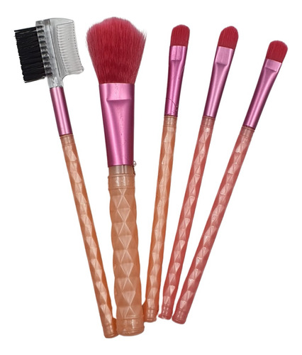 Set De 5 Mini Brochas Y Pinceles Faciales Maquillaje Lefemme