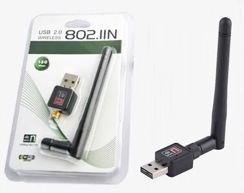 Mini Adaptador Wifi Lan Usb 2.0 + Antena 600 Mbps