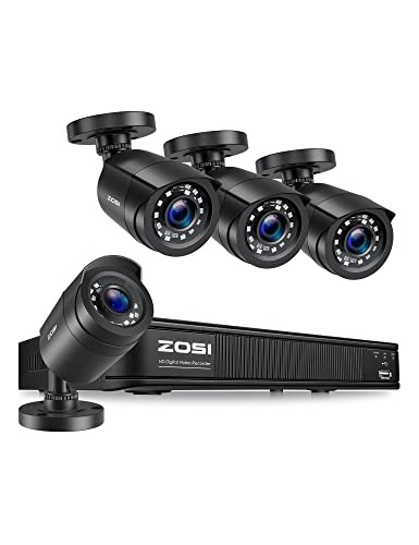 Sistema De Seguridad 4 Cámaras Exterior + Dvr 1080p Negras