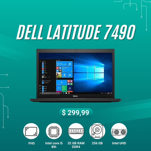 Dell Latitude 7490 14' Laptop Intel Core I5-8250u 32gb Ram