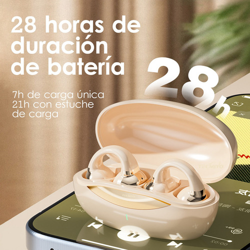 Audífonos Tecmiyo J07-F inalambricos con cancelacion de ruido y sonido Hifi