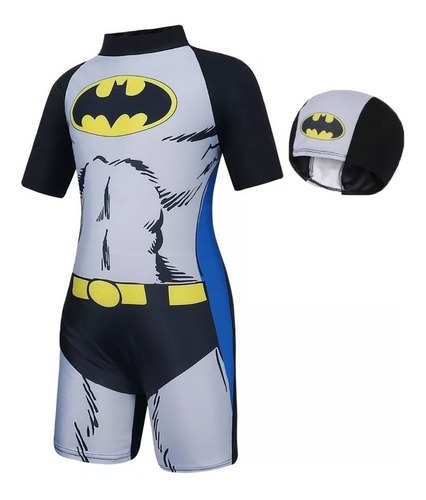 Traje De Baño Fiesta En La Piscina Para Niños Batman Cosplay