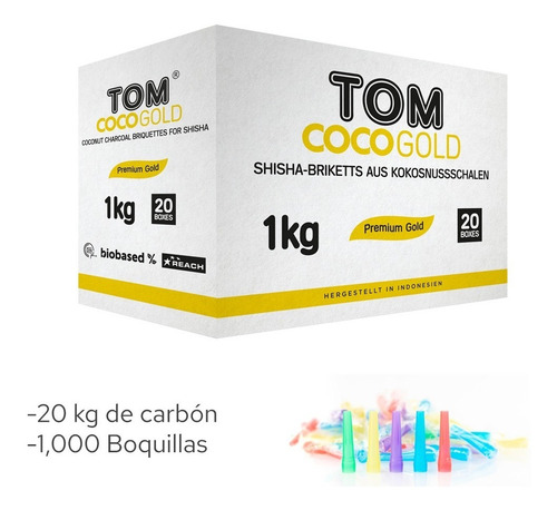 Masterbox Carbon Tom Coco Gold (20kg) Con Mil Boquillas