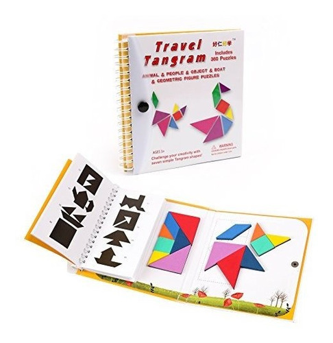 Tangram Juego De Juego Magnetica Rompecabezas Libro De Viaj