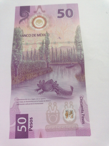 Billete Mexicano Serie Ak Del Ajolote