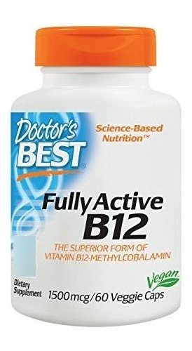 Vitamina B12 Activa 1500 Mcg Metilcobalamina 60 Capsulas