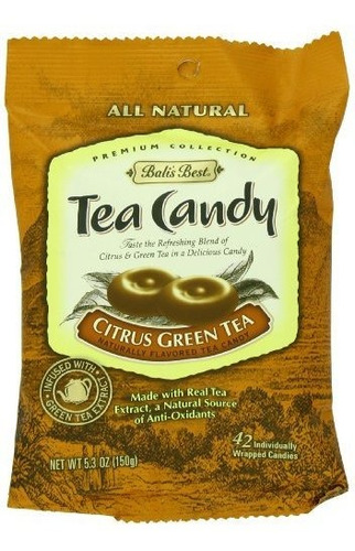 De Bali Mejor Citrus Green Tea Candy, 5.3 Onzas Bolsas (paqu