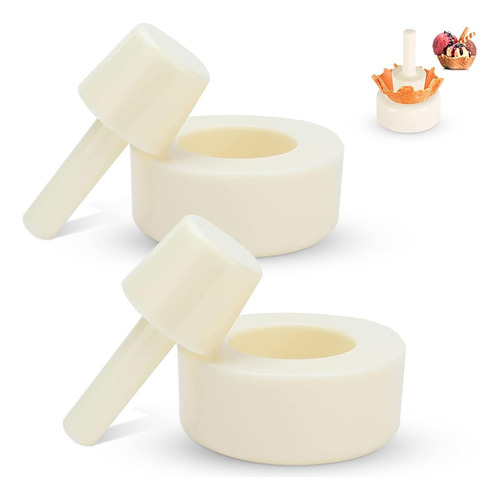 2pcs Waffle Cone Shaper, Cone Roller Waffle Rolling And Form