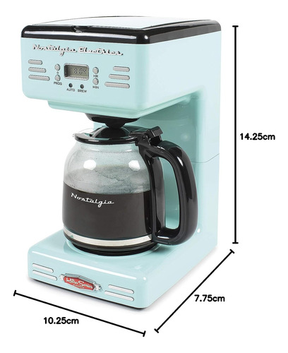Cafetera Eléctrica Retro Nostalgia, Programable, 2,84 Litros