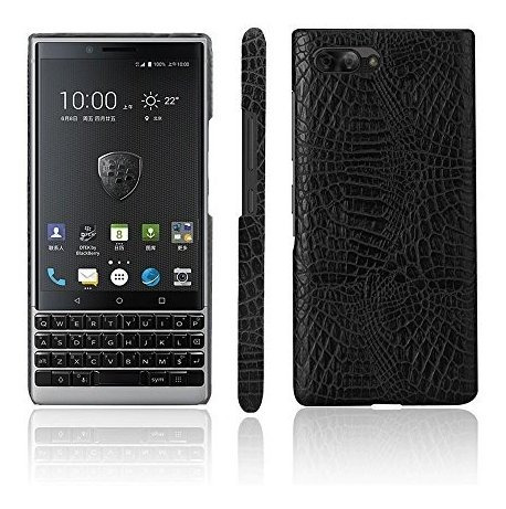 Funda Para Blackberry Key2 Cuero Sintetico Ligero En Negro