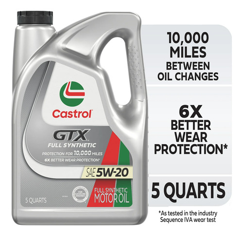 Aceite De Motor Sintético Completo Castrol Gtx 5w-20