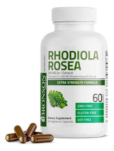 Rhodiola Rosea 1000mg Capsulas Bronson Usa Rodiola