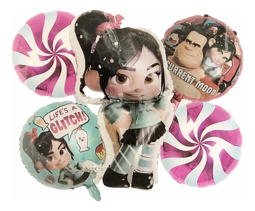 Buquet De Globos Metalizados De Vanellope