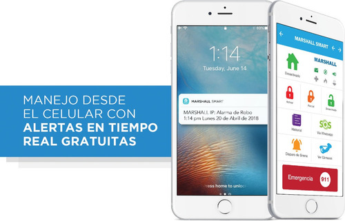 Imagen 5 de 10 de Kit De Alarma Y Alarma Para Hogar Inalambrica Marshall Ip A