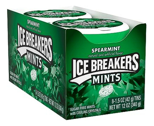 Chicles Ice Breakers Menta Sin Azúcar 8x1,5oz