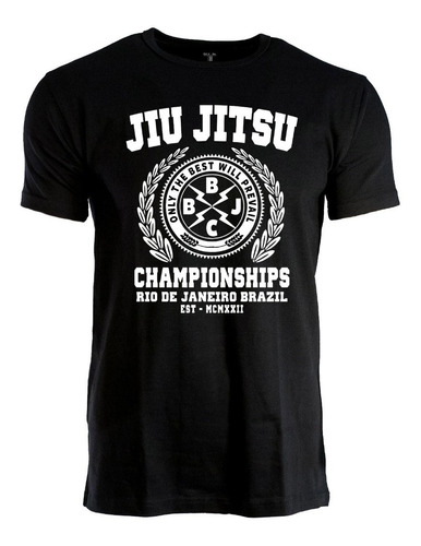 Remera Jiu Jitsu Championships Mma Gym - Algodon 100%