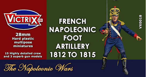 Caixa 18 Minis French Napoleonic Artillery 1812-1815 Victrix