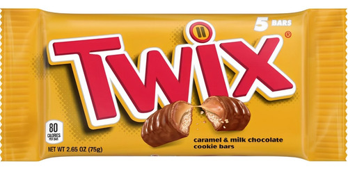 Twix Caramelo Chocolate Galleta 5 Mini Barras 15g C/u Import