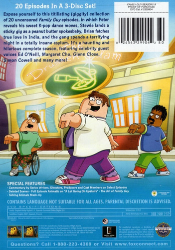 Padre De Familia Family Guy Temporada 14 Cartoce Dvd