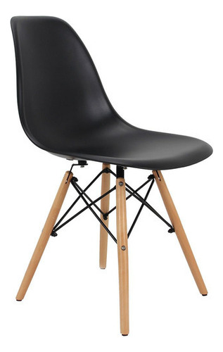 Cadeira De Jantar Mageal Charles Eames Eiffel, Estrutura De Cor Preto, 6 Unidades