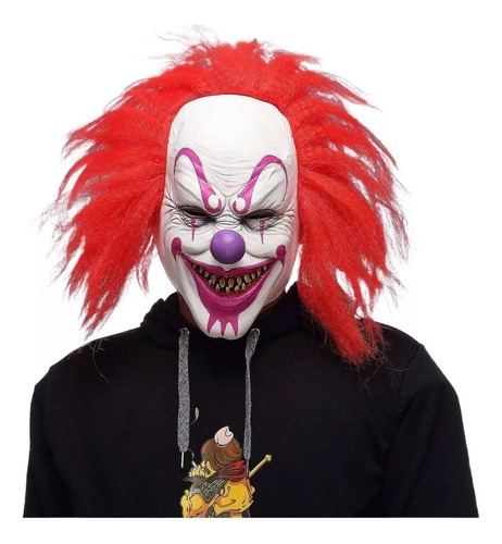 Máscara De Palhaço Assustador Para Halloween Adulto Horror